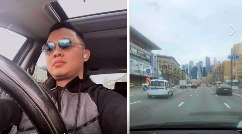 Anh Vũ Hải Nam lái xe lấy khẩu trang về tặng miễn phí.