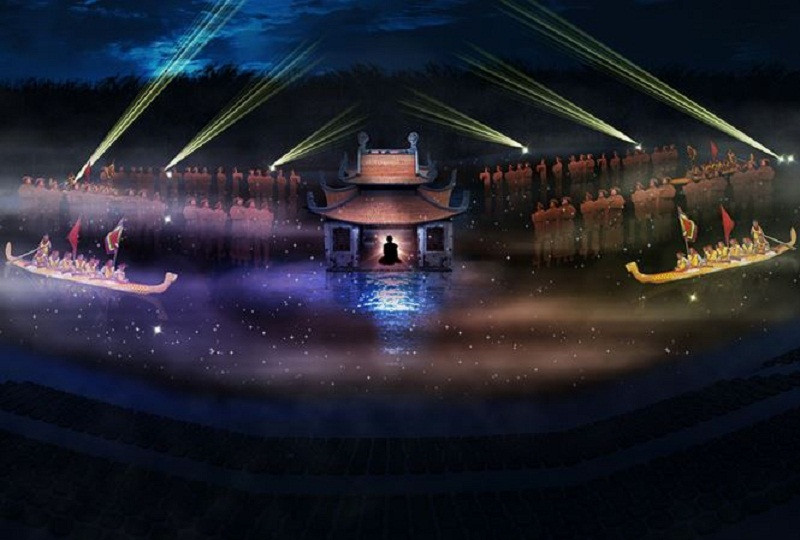 Sân khấu vở "Tinh hoa Bắc Bộ".