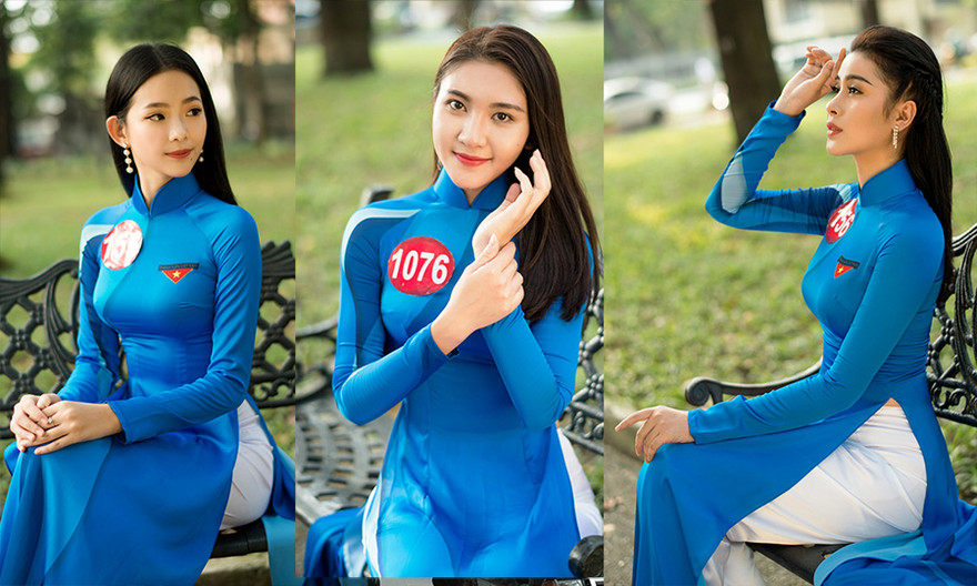 Hoa khôi Sinh viên Việt Nam rạng rỡ khoe dáng