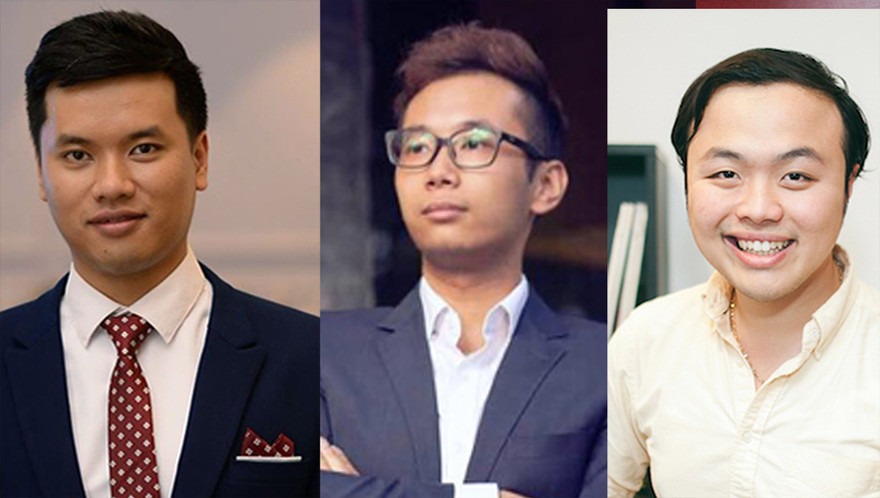 Đặng Hoàng Vũ, Lê Thái Sơn, Châu Thanh Vũ (lần lượt từ trái qua) - những người đi để trở về xây dựng quê hương