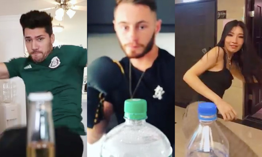 Những pha bắt trend #bottlecapchallenge không tưởng