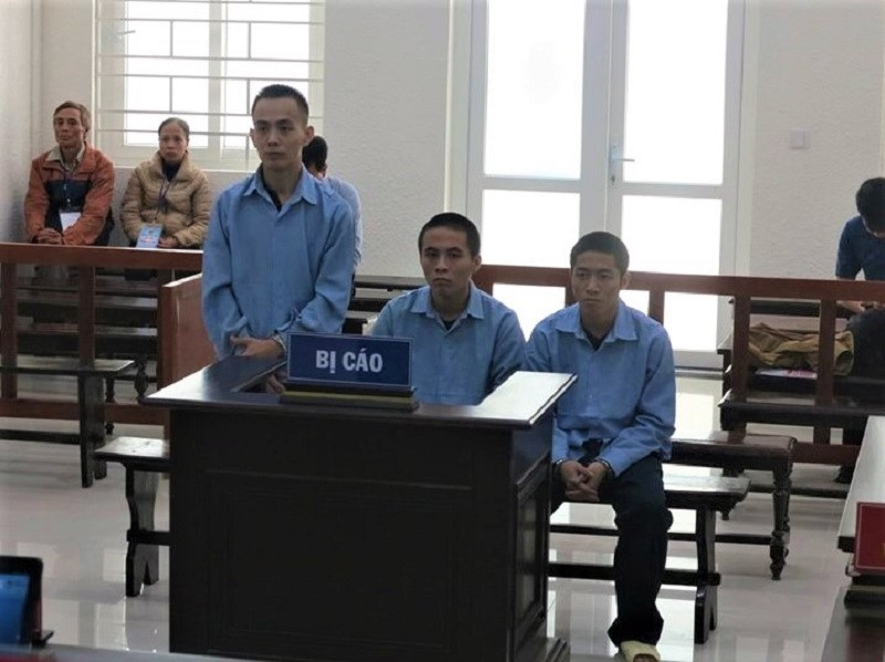 Các bị cáo tại tòa.