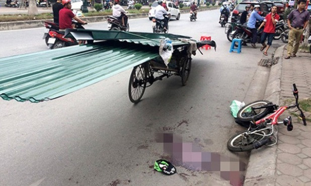 Hiện trường vụ tai nạn.