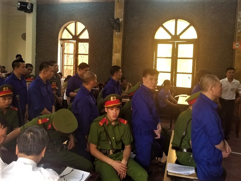 Các bị cáo tại tòa.