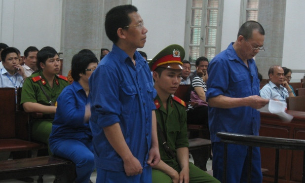 Các bị cáo tại phiên toà