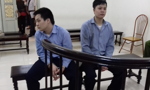 Các bị cáo tại toà.