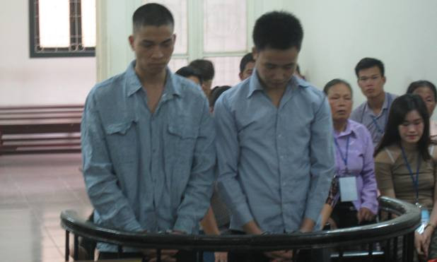 Các bị cáo tại phiên toà.