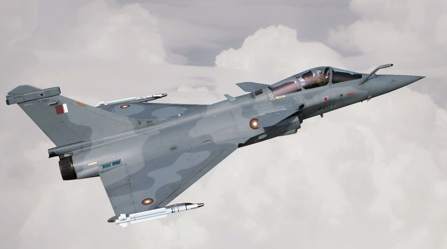 Một chiếc Rafale của Qatar. (Twitter)