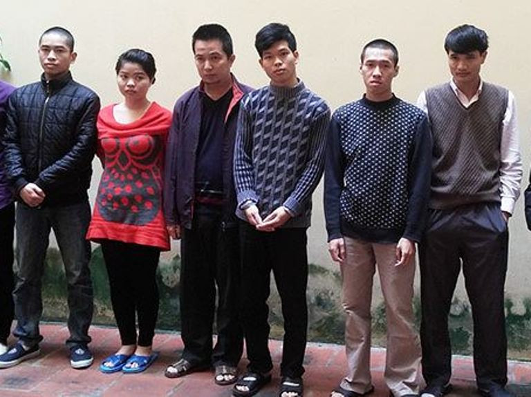 Một số bị can trong vụ án.