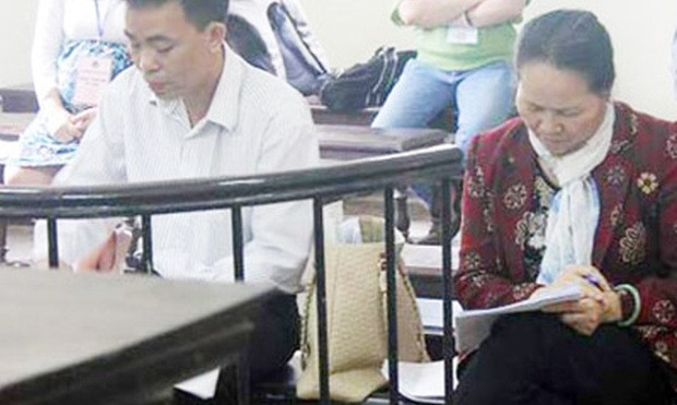 Bà Mai Thị Khánh trong một phiên xử.