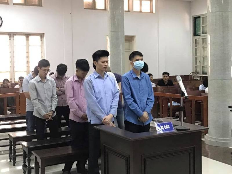 Các bị cáo tại tòa.