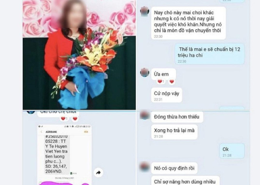 Nội dung được đăng trên mạng xã hội tố cáo bà T yêu cầu nộp tiền để được điều trị COVID-19.