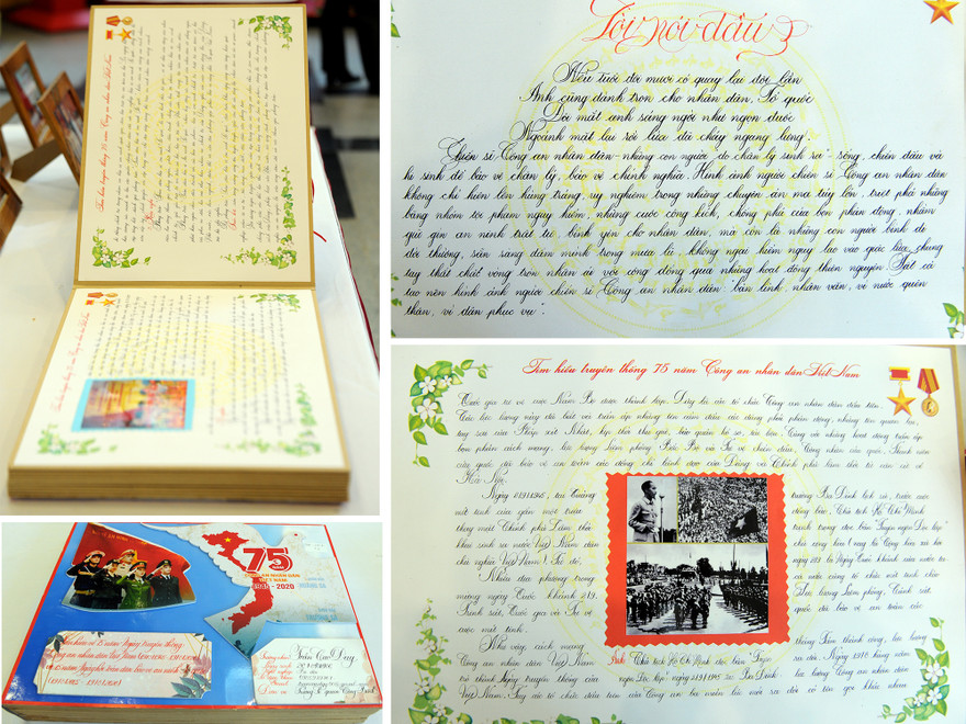 Ấn tượng bài thi viết về lực lượng công an khắc gỗ, chữ đẹp như in