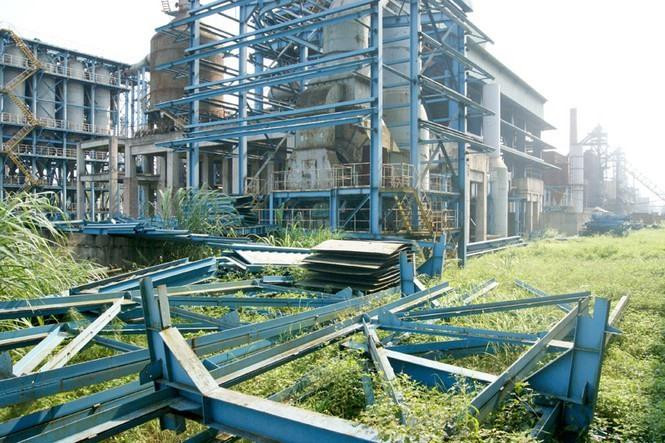 Nhiều thiết bị tại dự án của TISCO đã hư hỏng.