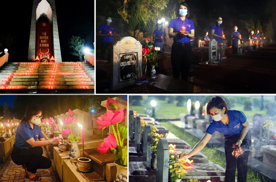 Lung linh ánh nến tri ân các Anh hùng liệt sỹ