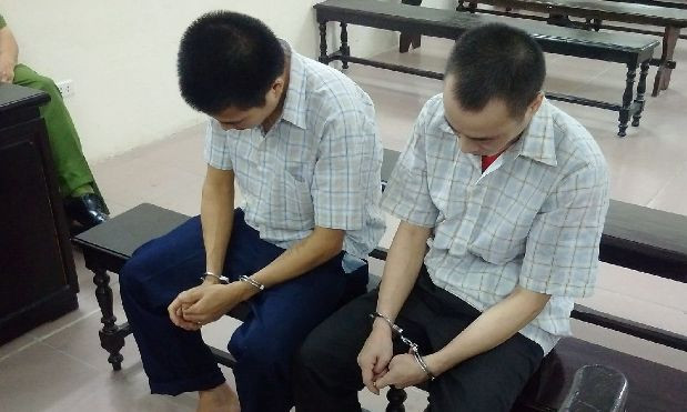 Các bị cáo tại toà.