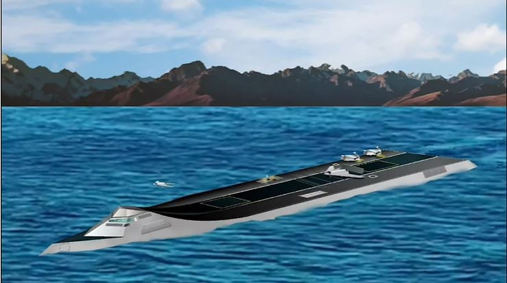Mô hình một tàu sân bay mang UCAV trong tương lai