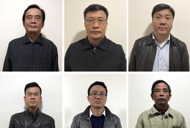 Một số bị cáo trong vụ án.