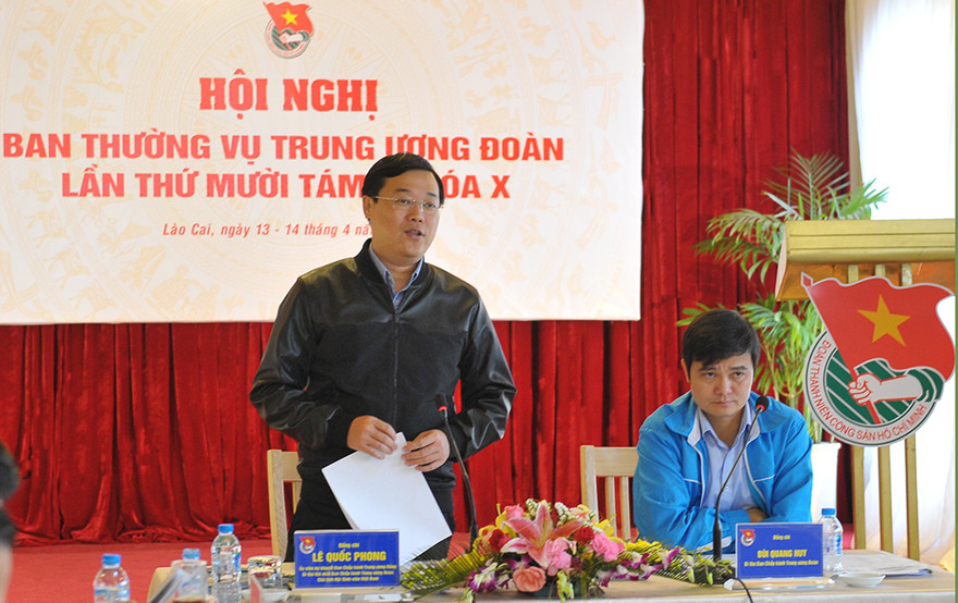 Bí thư thứ nhất T.Ư Đoàn Lê Quốc Phong chủ trì hội nghị