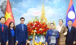 Bí thư thứ nhất T.Ư Đoàn Bùi Quang Huy chúc mừng Đại sứ quán Lào dịp 50 năm Quốc khánh