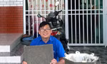 Bí thư Đoàn biến rác thải thuỷ tinh thành chậu cây, gạch lát vườn