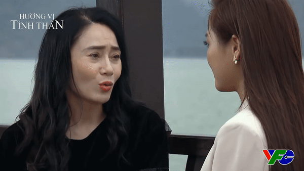 Thanh Xuân (Quách Thu Phương) nhăn nhó khi nhắc tới mẹ chồng