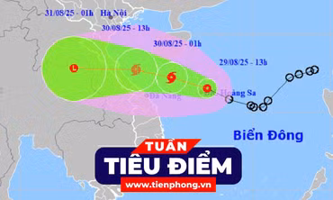 TIÊU ĐIỂM: Áp thấp nhiệt đới ở Biển Đông có thể sắp thành bão số 6, dự báo đổ bộ vào đâu?