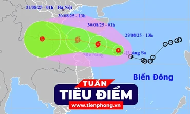 TIÊU ĐIỂM: Áp thấp nhiệt đới ở Biển Đông có thể sắp thành bão số 6, dự báo đổ bộ vào đâu?