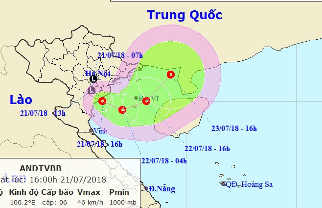 Áp thấp nhiệt đới đang xu hương mạnh lên khi đi vào khu vực vịnh Bắc bộ