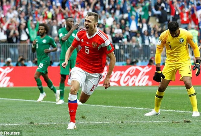 Tuyển Nga có thể trở thành đội đầu tiên vào tứ kết World Cup 2018.