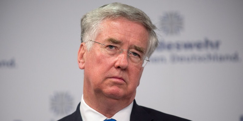 Bộ trưởng Quốc phòng Anh Michael Fallon. Ảnh: Reuters