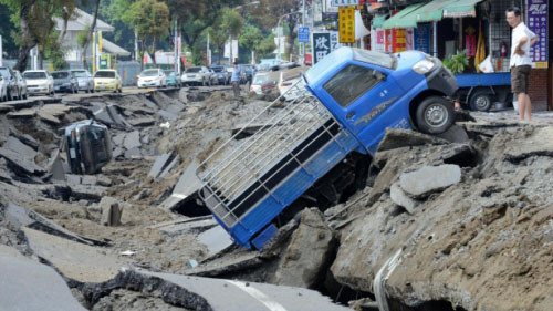 Hiện trường vụ nổ ở Cao Hùng, Đài Loan, Trung Quốc