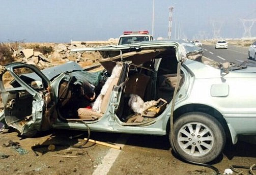 Hiện trường vụ tai nạn. 