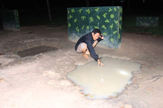 Hiện trường bé Vi gặp nạn