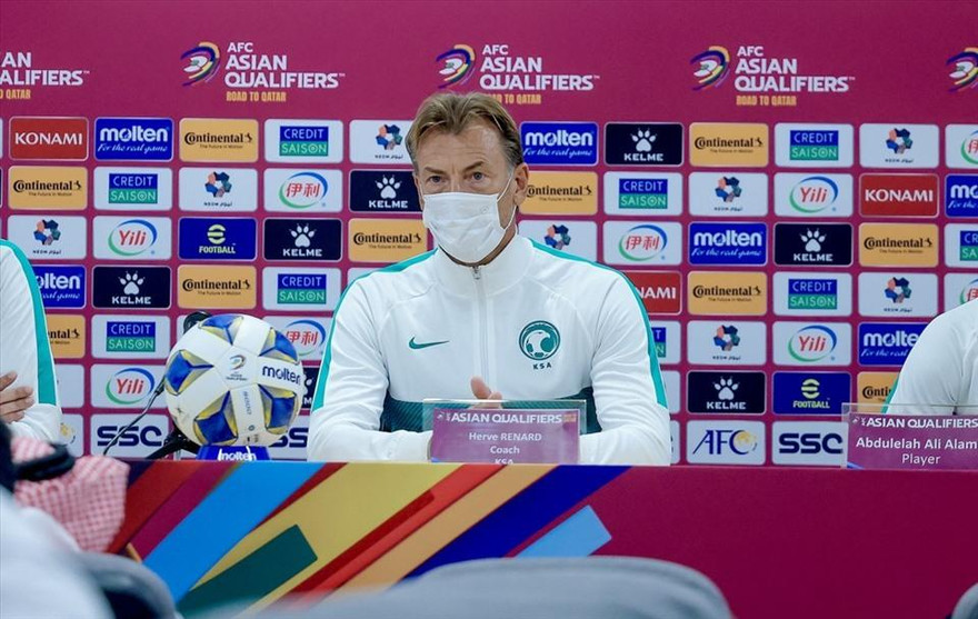 HLV Herve Renard cho rằng Saudi Arabia đã có chiến thắng khó khăn trước đội tuyển Việt Nam. (Ảnh Anh Đoàn)