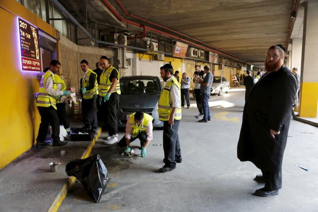 Hiện trường vụ tấn công bằng dao ở Tel Aviv hôm 19/11