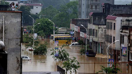 Lũ lụt ở Thanh Viễn, Quảng Đông hôm 23/5