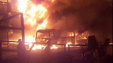 Hiện trường vụ đánh bom ở Karrada