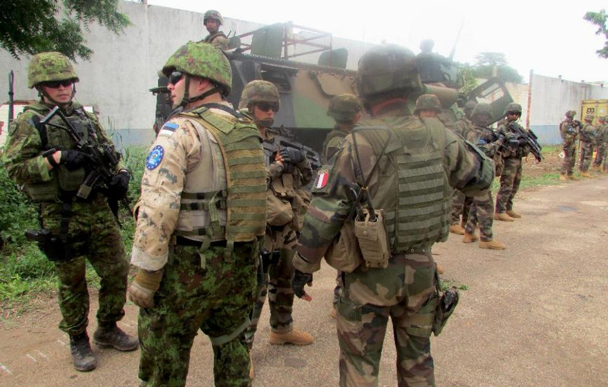 Binh lính được triển khai tại Bangui hôm 19/1