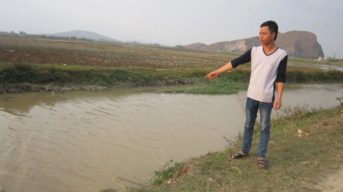 Nơi tìm thấy thi thể của Lê Đình Huân. Anh: Phạm Nhài