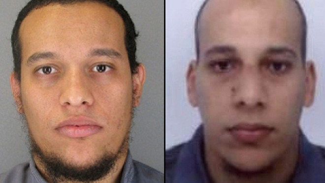 Said Kouachi (trái) và Cherif Kouachi
