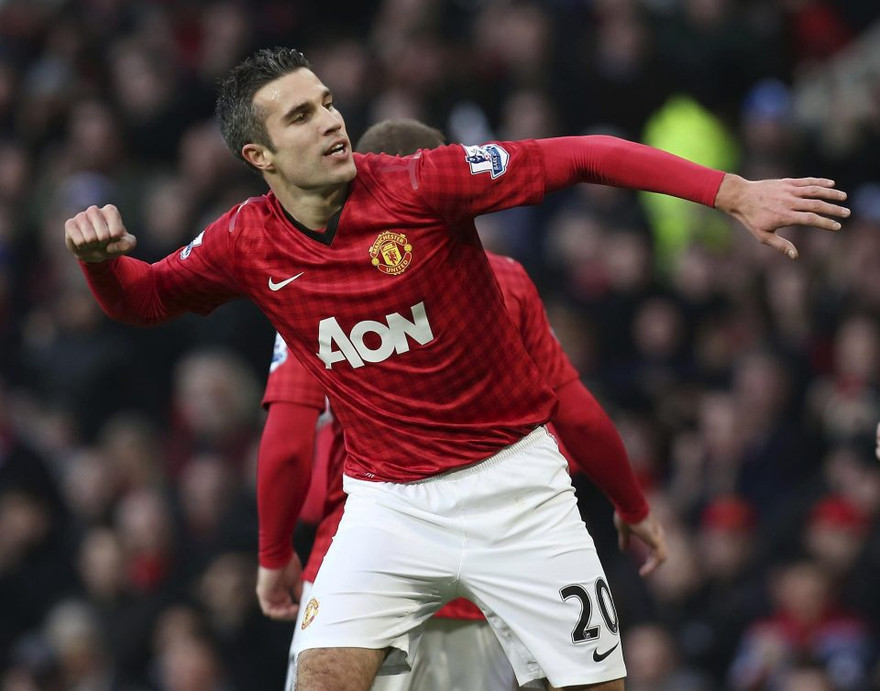 Van Persie từng là chân sút số 1 trên hàng công Manchester United. 