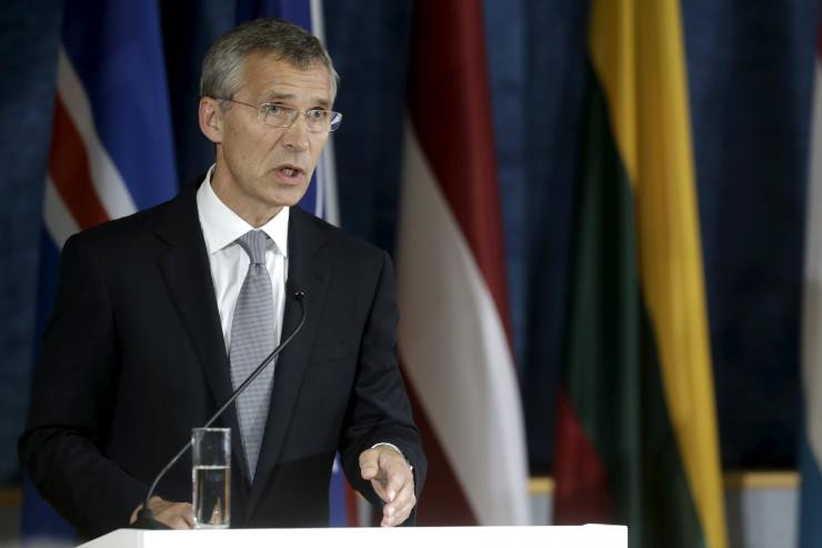 Tổng thư ký NATO Jens Stoltenberg hôm 3/9 tại Liathunia.