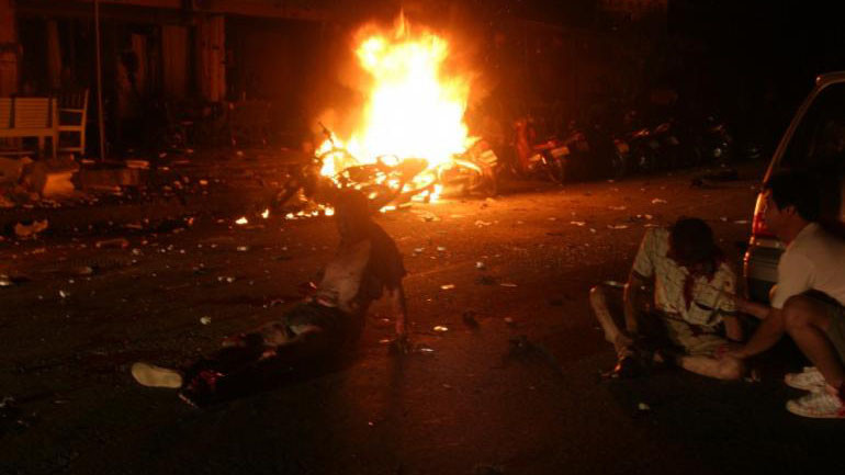 Hiện trường một vụ đánh bom ở tỉnh Narathiwat năm 2011