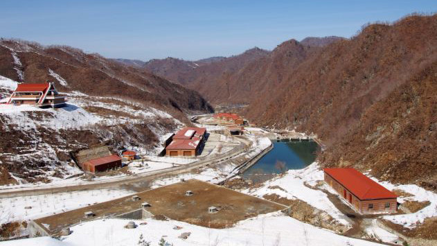 Khu trượt tuyết nhìn từ trên cao