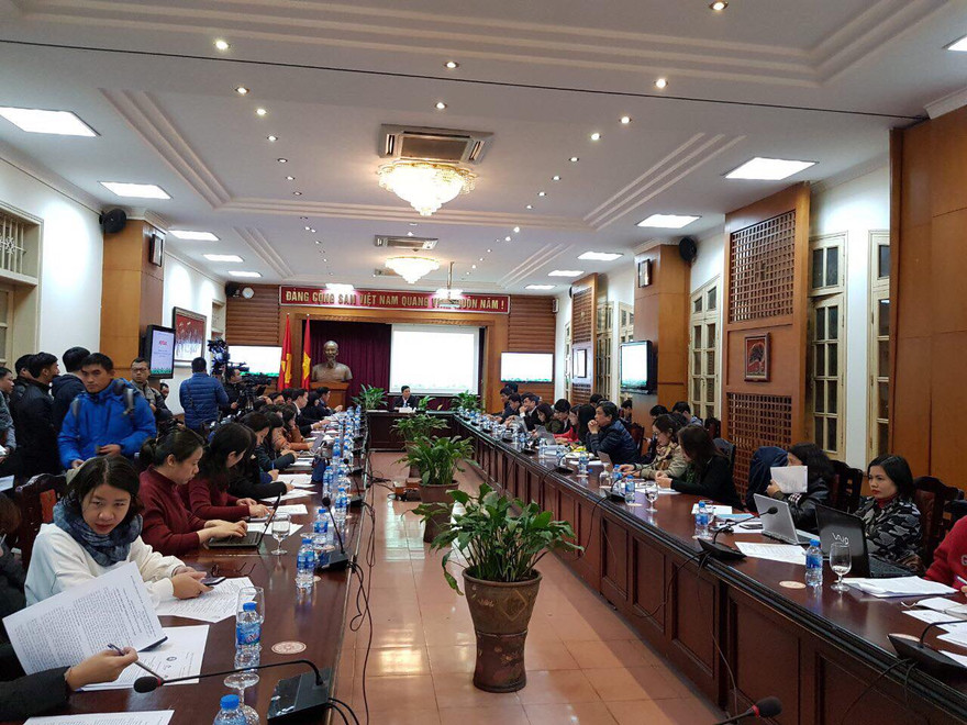 Họp báo thường ký quý IV/2018 Bộ VH-TT&DL tại Hà Nội chiều 9/1.