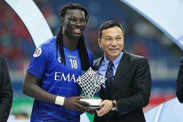 Phó chủ tịch VFF Trần Quốc Tuấn tại lễ trao các danh hiệu trận Chung kết AFC Champions League 2019.