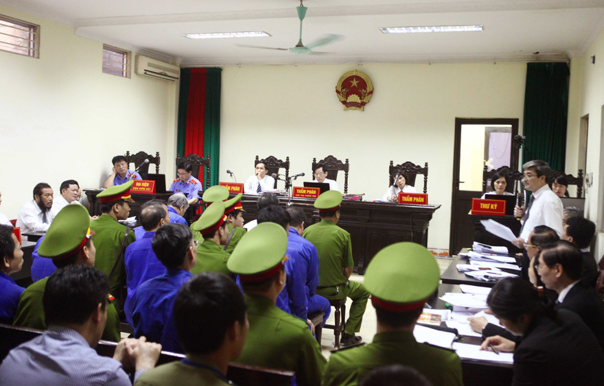 Quang cảnh phiên tranh tụng. Ảnh: TTXVN