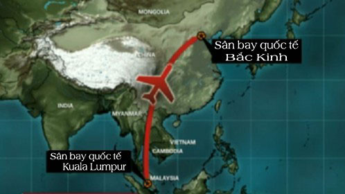 Đường bay của chiếc máy bay mất tích