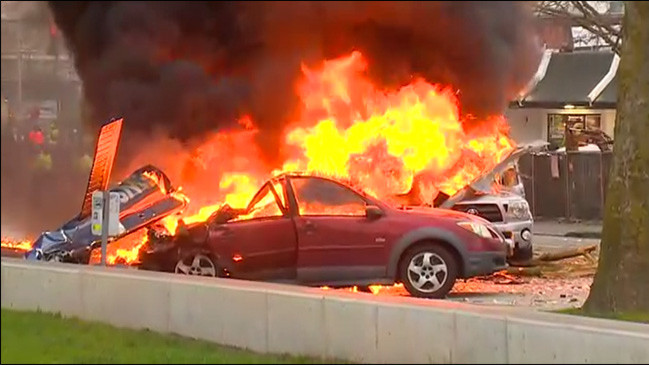 Hiện trường vụ tai nạn trực thăng ở Seattle